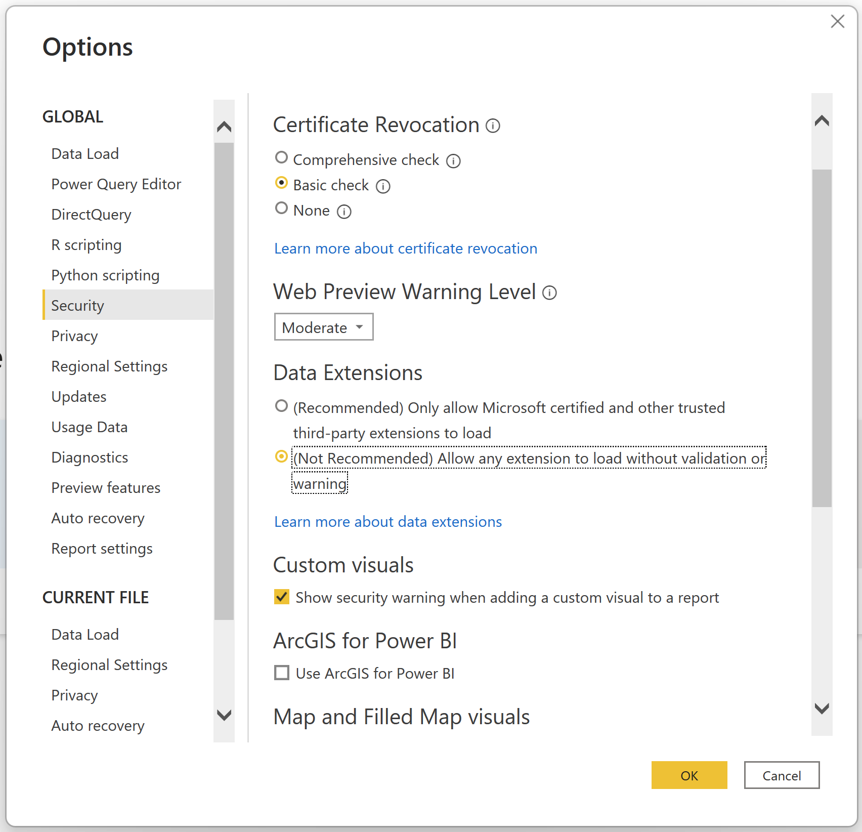 PowerBI-Security-Settings