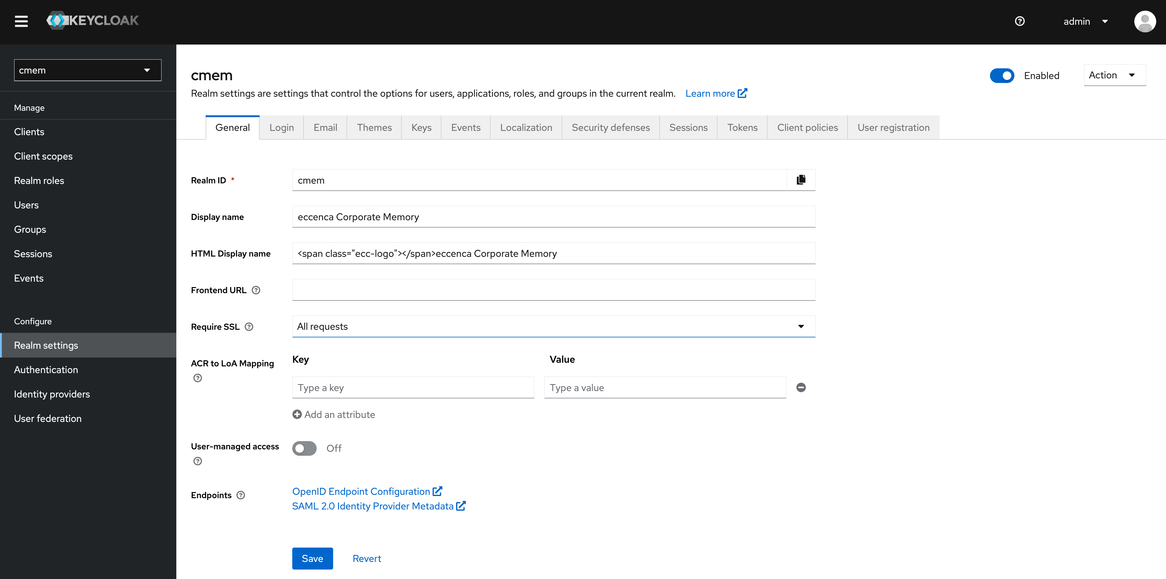 Keycloak: Client Settings