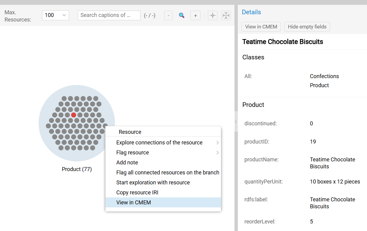 View Resource in Corporate Memory from Canvas
