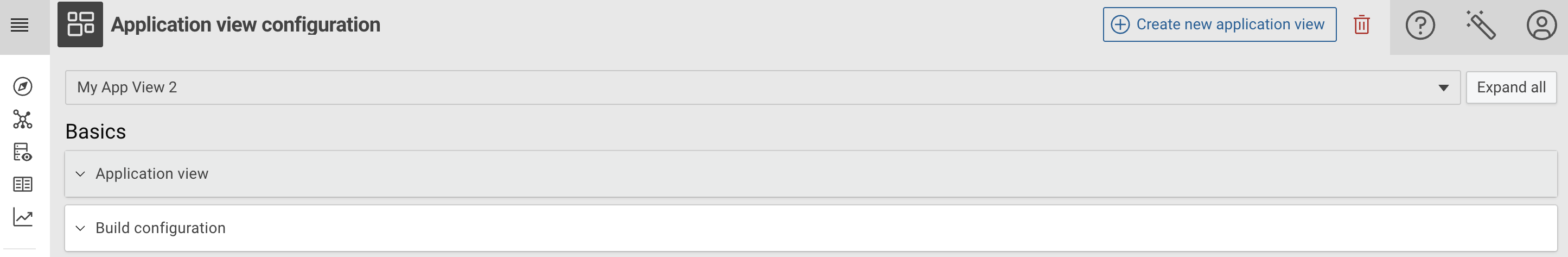 Delete Application view